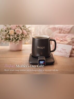 Ikago Heat Coaster Pro Smart Mug Warmer Set-NEW in Box